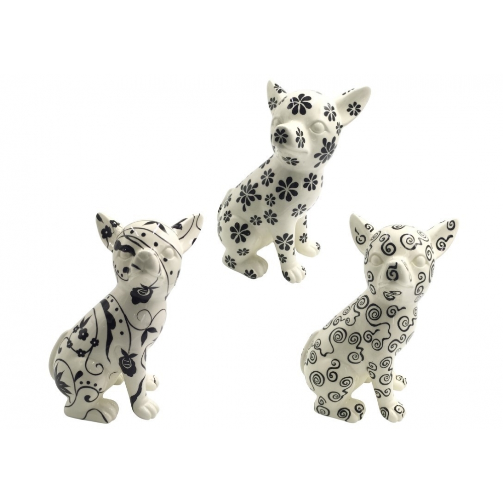 STATUETTE CHIEN CHIHUAHUA - Studio Design - L - 3 ASS