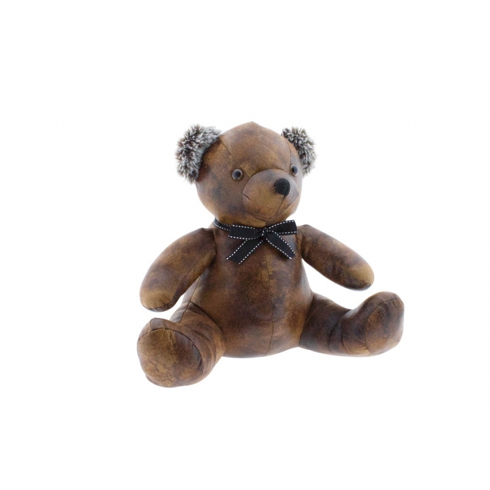 Cale porte ours en peluche Bernard imitation cuir