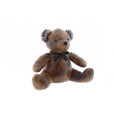 Cale porte ours en peluche Bernard imitation cuir