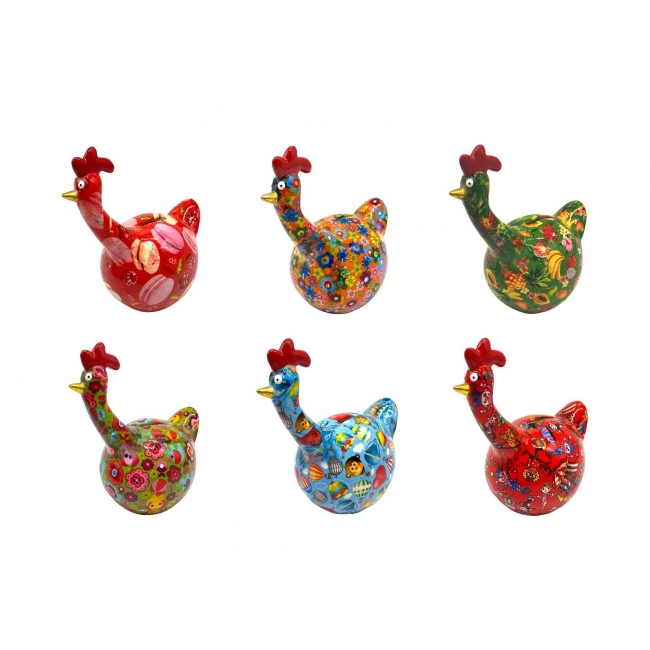 TIRELIRE POULE GREGORY - M - 6 ASS.