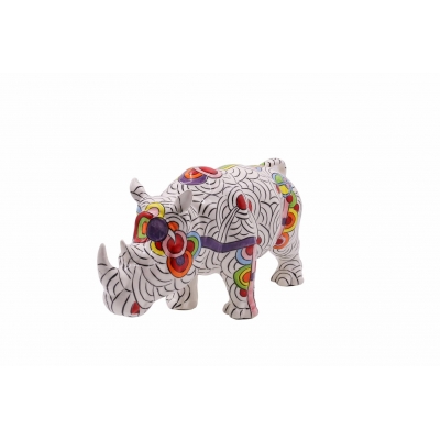 STATUETTE RHINO RYAN - CIRCLES OF LIFE - L