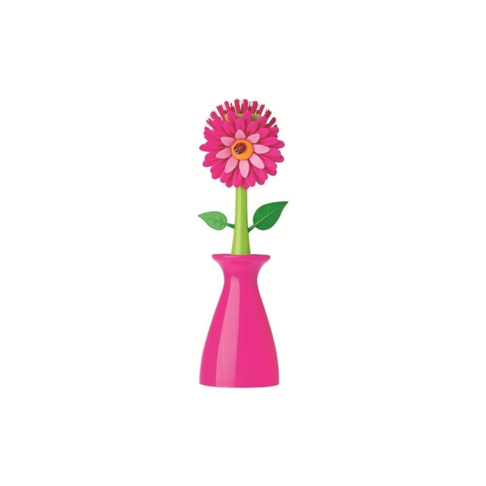 Brosse Vaisselle +  Support Vase Rose