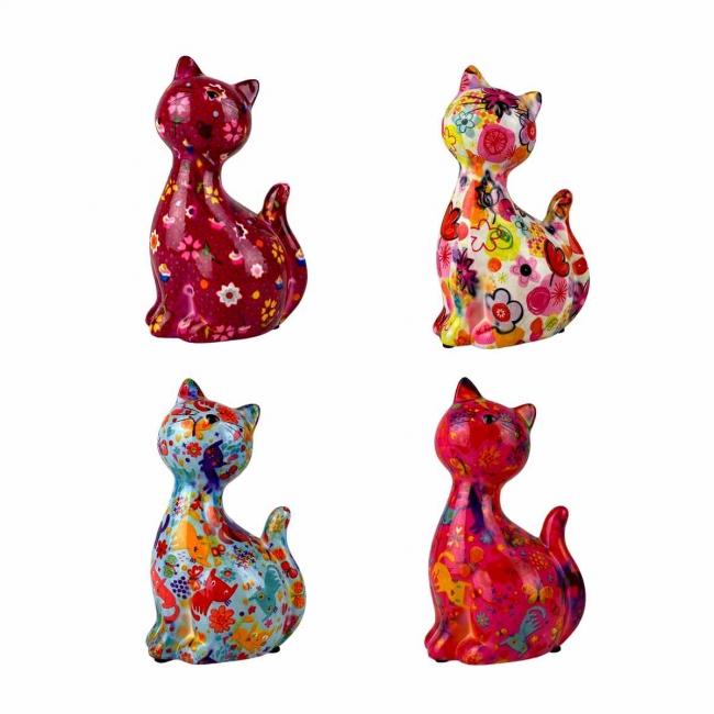 TIRELIRE CHAT CARAMEL  -...